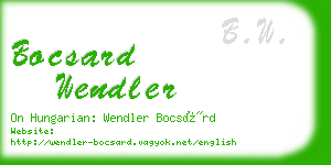 bocsard wendler business card